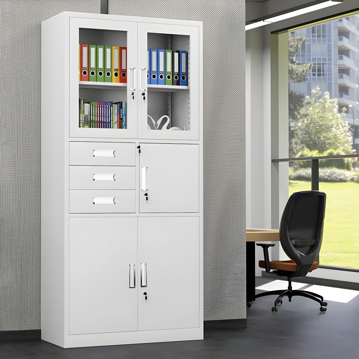 Office filing cabinet with safe 5 Office filing cabinet with safe
