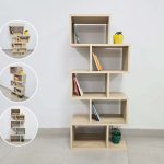 Modern Wooden Zigzag Wall Shelf