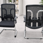 Mesh Office Visitor Chair 1 Ergonomic office conference chair with breathable mesh backrest